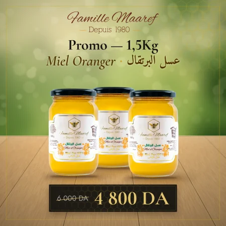 Pack 5 — 1.5 kg Miel d’Oranger
